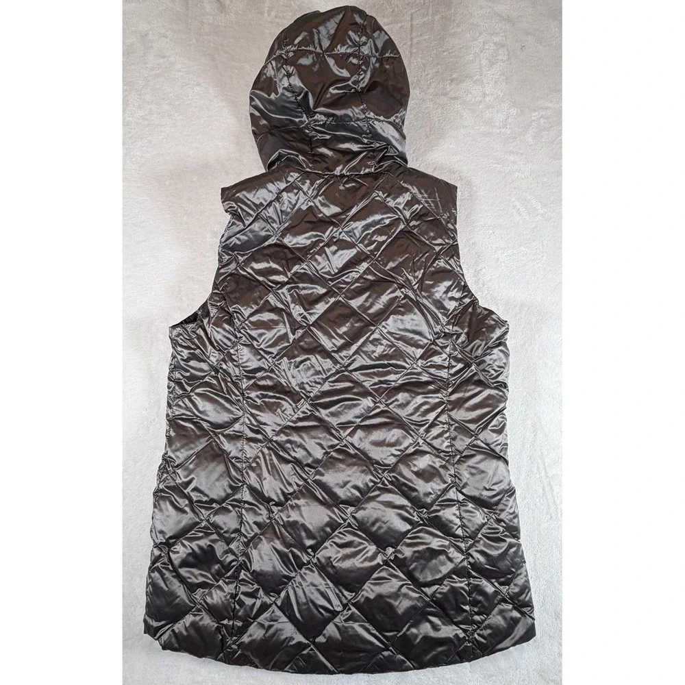 Gerry Puffer Vest‎ Women's Sz M Gray Down Reversible Hooded Packable Camo
